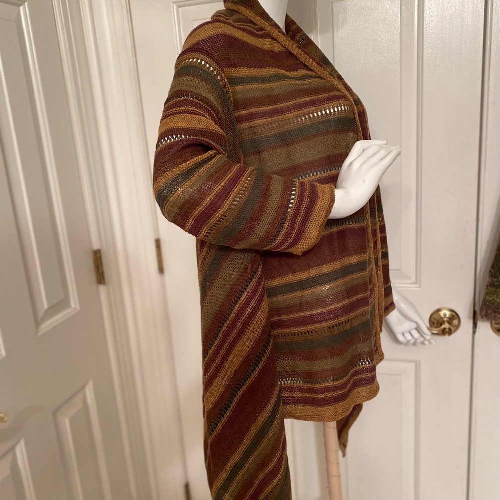 Ralph Lauren Earthy Tones Striped Cardigan NWT Size L/XL - Picture 3 of 9